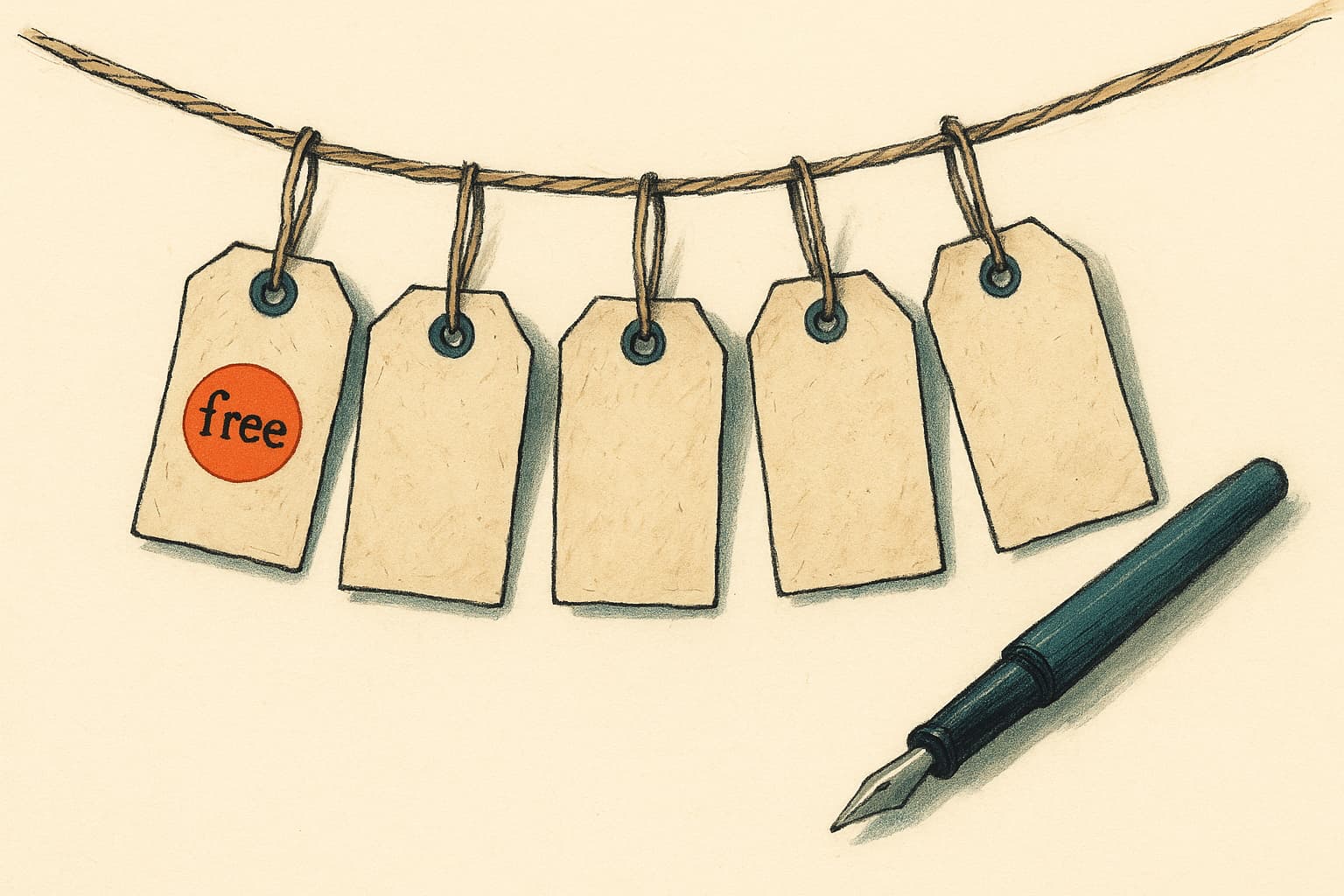 An illustration showing robotic, uniform text being transformed into varied, human-like handwriting.